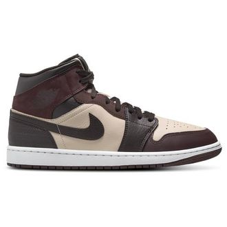 Nike Jordan Mens Air 1 Mid SE - Basketball Shoes Metallic Gold/Sanddrift/Velvet Brown Size 10.0