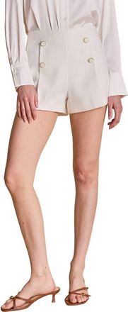 endless rose High Waist Tweed Shorts in White at Nordstrom, Size X-Small