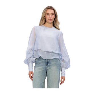 Copenhagen Muse Overhemden, Dames, Blauw, S, Polyester, Cmtilly Blouse
