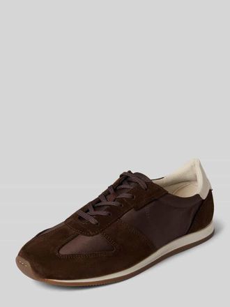 Vagabond Low Top Sneaker aus Rindsleder-Textil-Mix Modell YASMIN in Dunkelbraun, Gr&ouml;&szlig;e 36