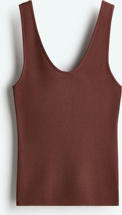 H&M Gestricktes Tanktop - Dunkelbraun
