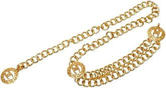 Chanel Pre-owned Belts, female, Yellow, Size: ONE SIZE Pre-owned Metal belts