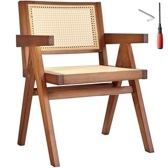 TecTake Dining Chair Lizzy Per Piece - Dark Oak in Dark Brown | Size: 1 Pack