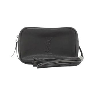 Saint Laurent Pre-owned Cross Body Bags, female, Gray, Size: ONE SIZE Pre-owned Leather Waist Bag