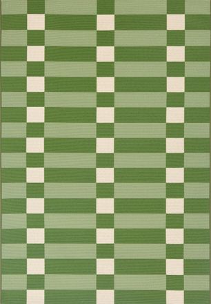 Nazar Rugs Alfombra para interior/exterior de cuadros verde 120x180 cm