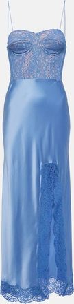 Rebecca Vallance Larisa lace-trimmed silk maxi dress