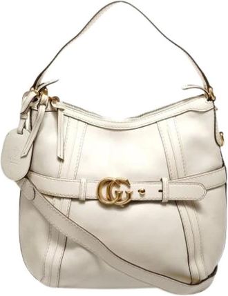 Gucci Pre-owned Shoulder Bags, female, White, Size: ONE SIZE Pre-owned Fabric Shoulder Bag