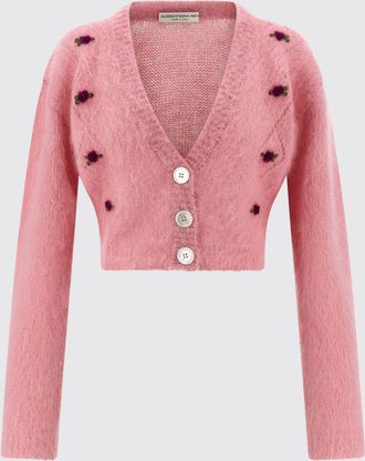Alessandra Rich Cardigan di lana mohair con fiori Alessandra Rich