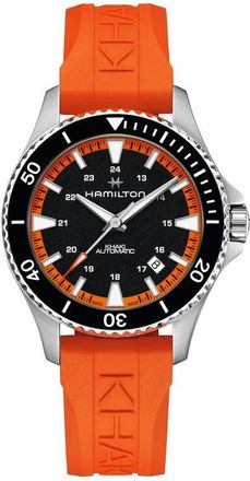 Hamilton Khaki Scuba Automatic Bracelet Watch, 40mm in Black/Orange at Nordstrom