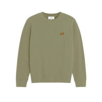 Maison Kitsun&eacute; Hoodies & sweatvesten, Heren, Groen, S, Katoen, Sweatshirt