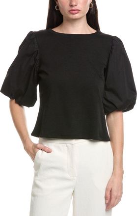 Vince Camuto Crewneck Puff Sleeve Knit Top