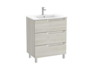 Roca Mueble 700mm Aleyda 3 Cajones + Lavabo Blanco Madera