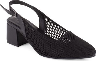 Elie Tahari Pisa Slingback Cap Toe Pump in Black at Nordstrom, Size 7.5