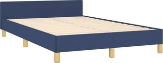 vidaXL Estructura De Cama Sin Colch&oacute;n Tela Azul 120x190 Cm Vidaxl