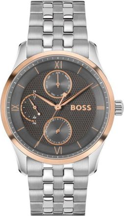 BOSS Steel-bracelet watch with grey dial