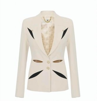 Elisabetta Franchi Lightweight Crepe Cut Out Jacket