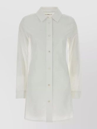 Co poplin shirt longline design long sleeves