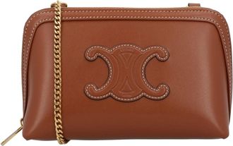 Celine Celine - Cuir Triomphe Pouch - Dames - Tassen - Bruin - Maat: ONE Size Leer