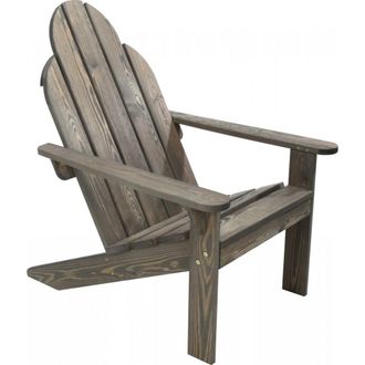 Wadiga Silla de jard&iacute;n adirondack de madera maciza abeto 92,5x70x89 cm gris