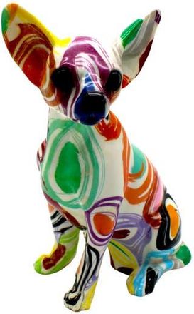 Interior Illusions Swirly Circle Sitting Chihuahua Statue in Multi-Color at Nordstrom Rack