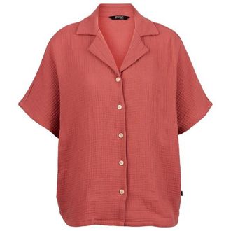 Stoic MMXX. Loddby Oversized Blouse S/S Bluse f&uuml;r Damen | rot