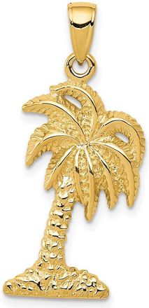 Diamond2Deal 10k Yellow Gold Palm Tree Pendant