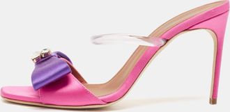 Malone Souliers Purple/pink Satin Emily Slide Sandals