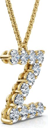 Pompeii3 1Ct Diamond Initial Z Pendant 14k Gold 18 Necklace Lab Grown 5/8 Tall