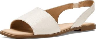 Journee Collection Brinsley Womens Sandals White : 9.5 M, Faux Leather