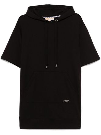 Michael Michael Kors cotton hoodie mini dress - women - Organic Cotton - M - Black