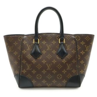 Louis Vuitton Monogram Black Noir Monogram Leather Handbag Tote Bag (Pre-Owned)