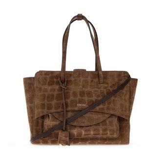 Hidesins Flap Grote Tas - Dames - Tassen - Bruin - Maat: ONE Size Leer