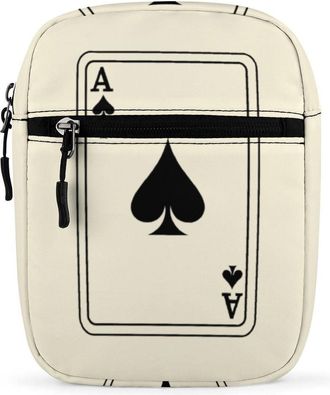 Generic Poker Playing Card Trendy Crossbody Bag for Men Women Small Satchel Men Sling Adjustable Shoulder Strap Messenger
