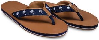 Hari Mari x Shep Rose Palm Waterproof Thong Sandal in Navy at Nordstrom, Size 11