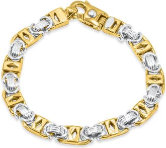 Pompeii3 Mens Designer Byzantine Link 14k Gold (45gram) or Platinum (73gram) 9mm Bracelet 8.5