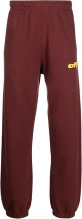 Off-white Mens Off-White Thunder Stable Slim Sweatpants Barolo - Red - Size: 33/32/32