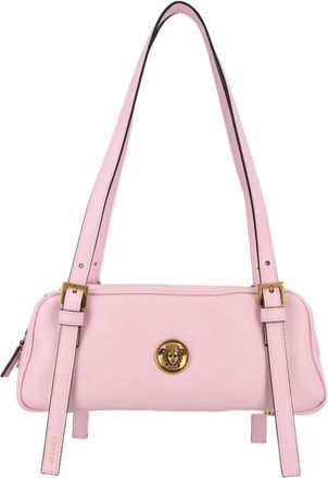 Versace Pink Rectangular Lambskin Shoulder Bag