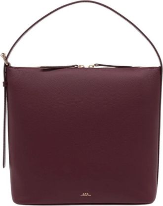 A.P.C. Vera Schoudertas - Dames - Handtassen - Rood - ONE Size - Katoen - Tassen