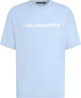 Karl Lagerfeld T-shirt con logo - Blu