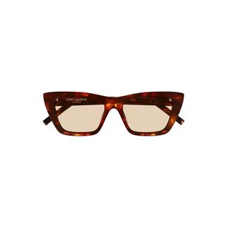 Saint Laurent SL 276 Mica Sunglasses - female - Saint Laurent - Sunglasses - Brown - 55 MM - Accessories