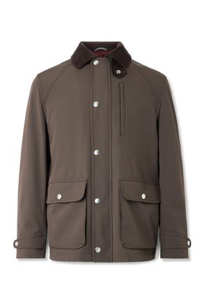 Brunello Cucinelli Cotton-Blend Corduroy-Trimmed Shell Field Jacket
