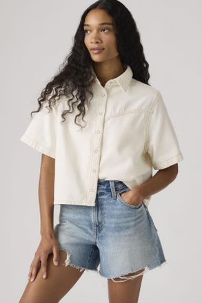 Levi's Camisa denim de manga corta Logan - Mujer - XS - Crema / Truth Slip