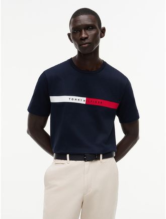 Tommy Hilfiger Mens Colorblock Flag Logo T-Shirt - Navy - XXXL