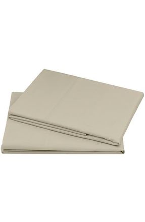 California Design Den Set of 2 Pillowcases - Signature Comfort 100% Egyptian Cotton Sateen in Beige at Nordstrom, Size Standard
