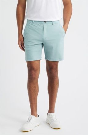 Swannies Bunker Flat Front Stretch Golf Shorts in Surf at Nordstrom, Size 36