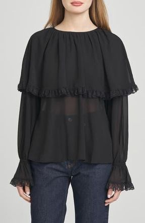 Wayf Mirabel Capelet Top in Black at Nordstrom Rack, Size X-Large