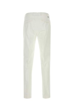 Pantaloni Torino Mens White Stretch Cotton Pant Y010 Exterior: Elastane Pantaloni