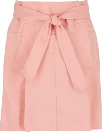 Ferragamo Womens Belted Mini Skirt In Pink