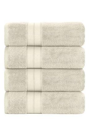 Modern Threads Spunloft Bath Towel - Set of 4 in Sand at Nordstrom Rack