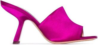 Nicholas Kirkwood Fuchsia Alba Satin Mules Size 36